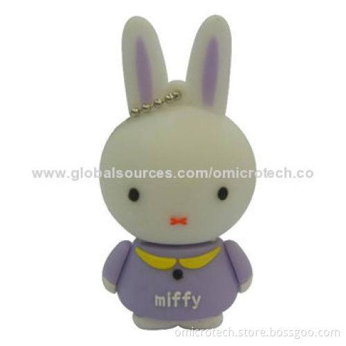 8GB Cartoon Rabbit USB Flash Drive with High-speed, No External Power Required